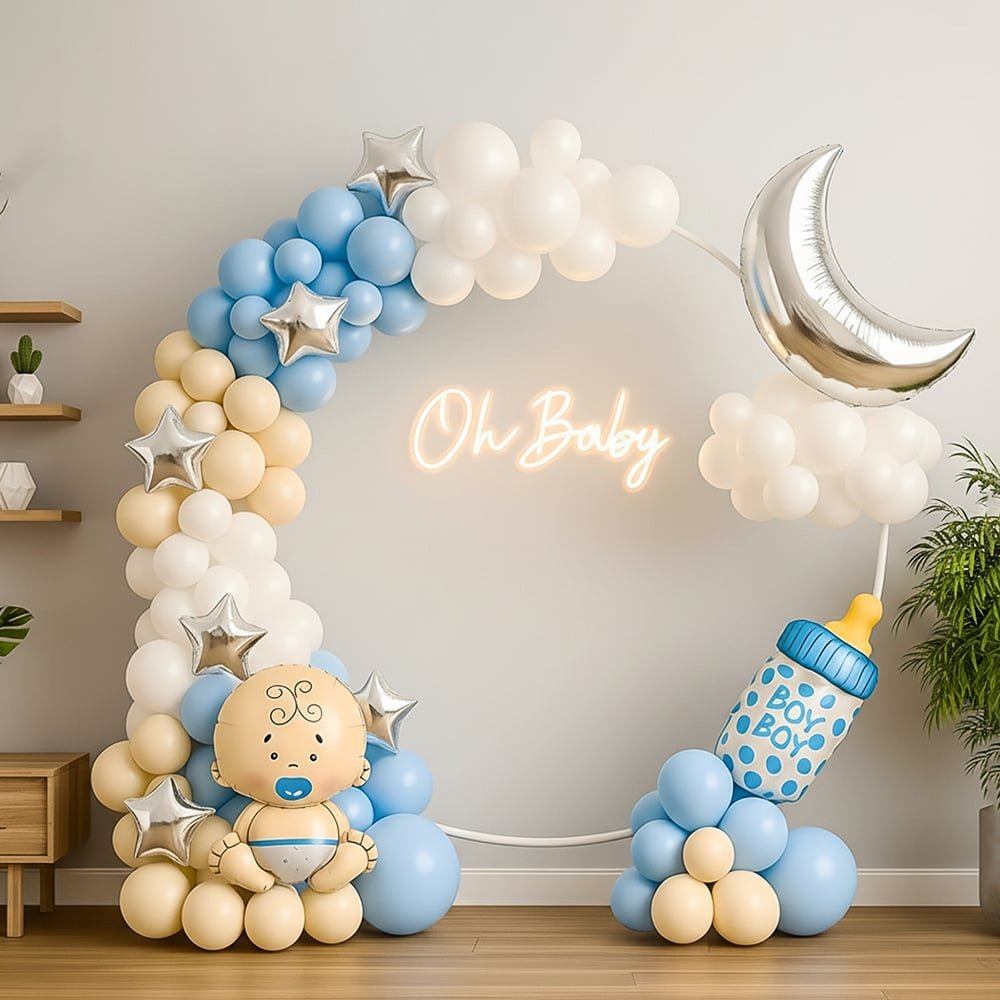 Sky-Themed Oh Baby Decoration for Baby Shower